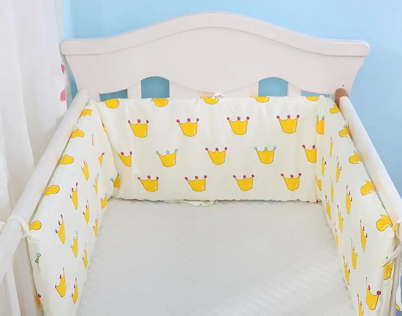 180*28 см детская кровать бампер Мягкая дышащая детская кровать бампер хлопок мультфильм моющиеся новорожденных детская кровать бампер