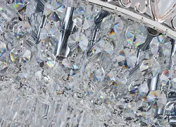 5 м стеклянная люстра из прозрачного стекла Свадебные Кристалл лампы бисера цепи призмы