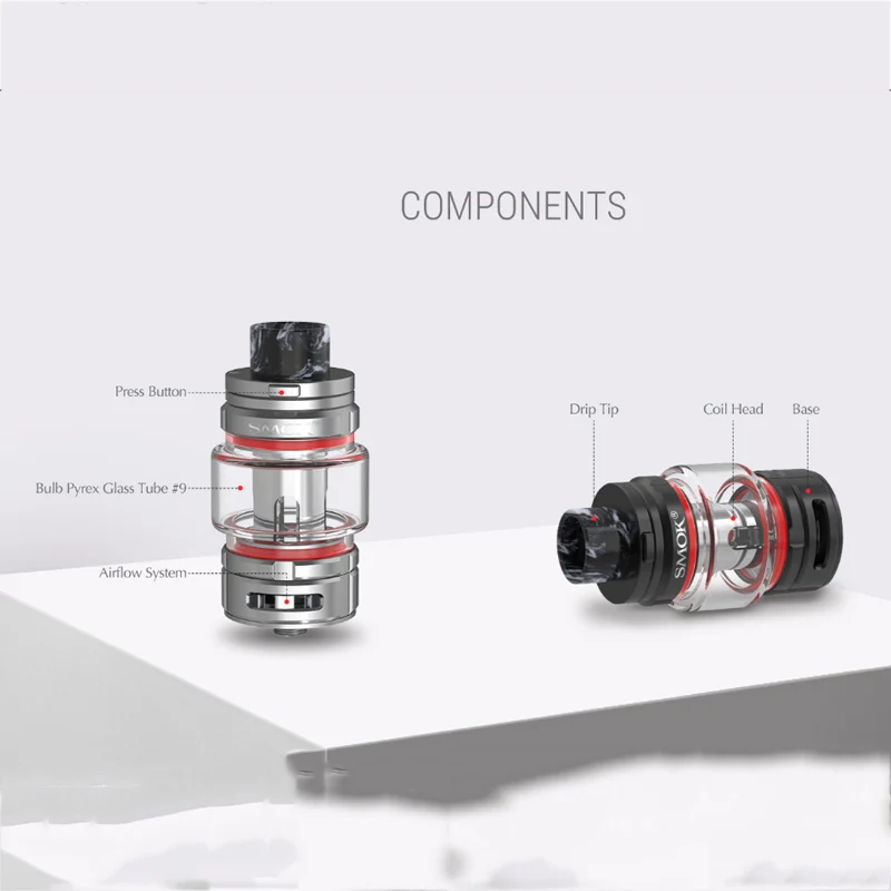 Оригинальный бак SMOK TFV16 9 мл электронная сигарета атомайзер 510 thread новинка