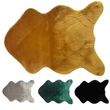 Дома номер натуральный Форма искусственной овчины мягкие дверь коврик ковер мягкий украшения дома