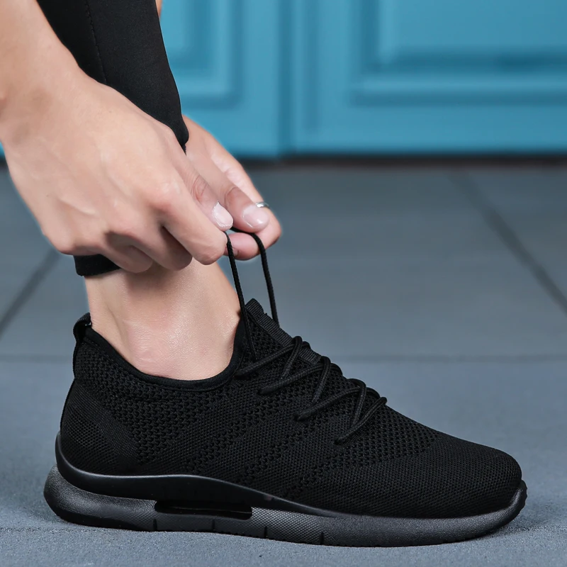 

Weweya 2019 New Fashion Black Loafers White Sneakers Casual Shoes Men Mesh Flats Man Loafers Breathable Tenis Adult Trainer