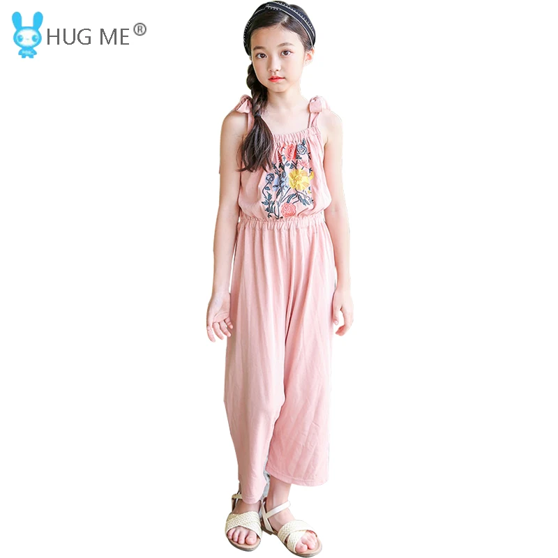 

Teen Girls Overalls Jumpsuits Summer 2018 New Arrival Teenagers Loose Overall Pants Size 5 to 14 Years Fashion Children Clothing