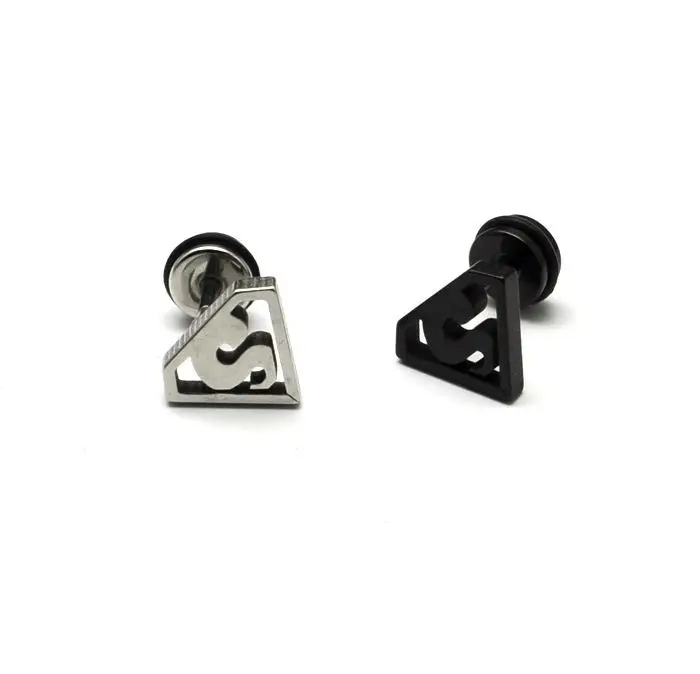 Aliexpress Super Man Superman Pattern Anium Stud Aliexpress Super Man Superman Pattern Anium Stud Earring Boys Men 316l Stainless Steel Earrings 2218 From Reliable Movie