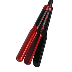 2 в 1 выпрямитель для волос, щипцы для завивки, выпрямляющий керамический плоский утюг, маленькие волнистые щипцы для завивки волос, щипцы для завивки волос, инструменты для укладки - Цвет: red