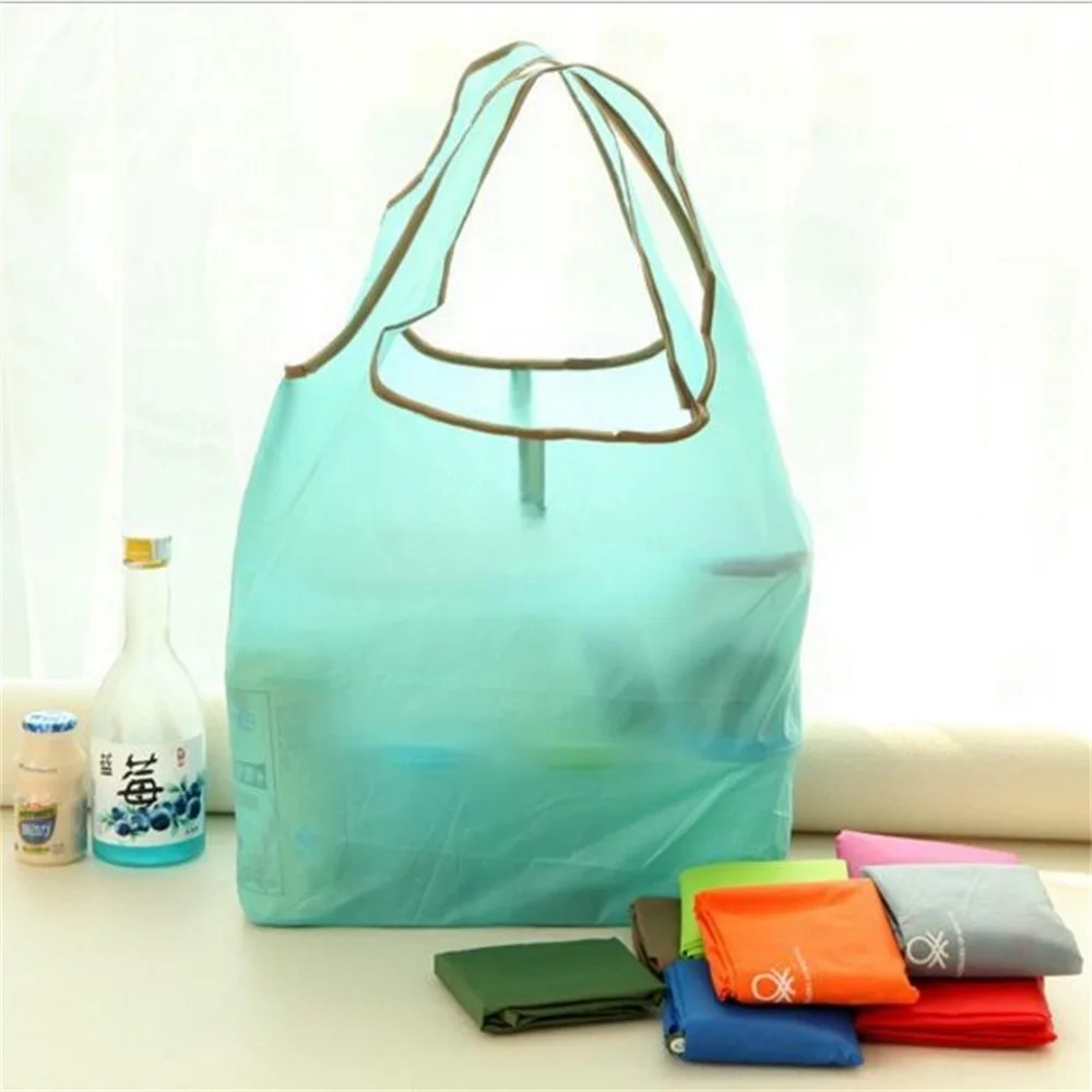 

Creative Reusable Storage Foldable Bag Environmental ECO Friendly Shopping Bag Folding Grocery Bags Tote Mixed Color