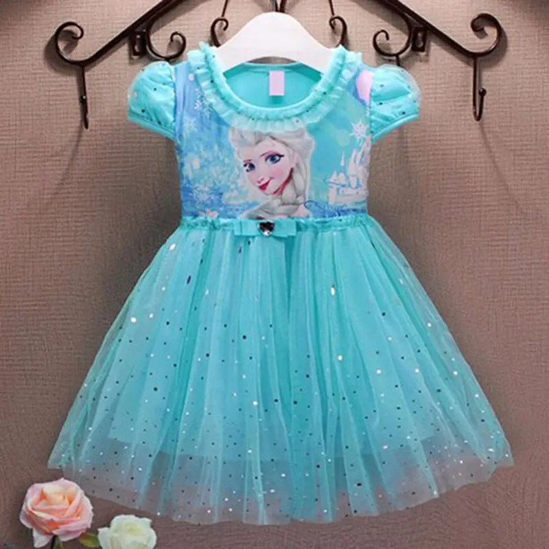 

Girl Dresses Summer Brand Baby Kid Clothes Princess Anna Elsa Dress Snow Queen Cosplay Costume Party Children Clothing New Years