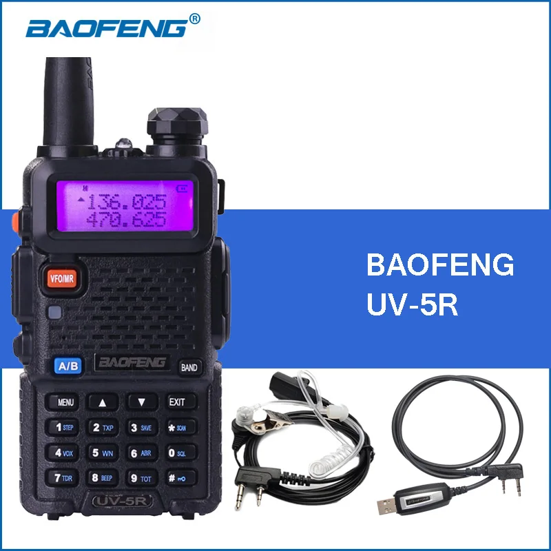

Baofeng UV-5R Portable Walkie Talkie UV5R UHF VHF Dual Band Two Way Radio 5r Handheld Walkie Talkies Ham CB Radio Commmunicator