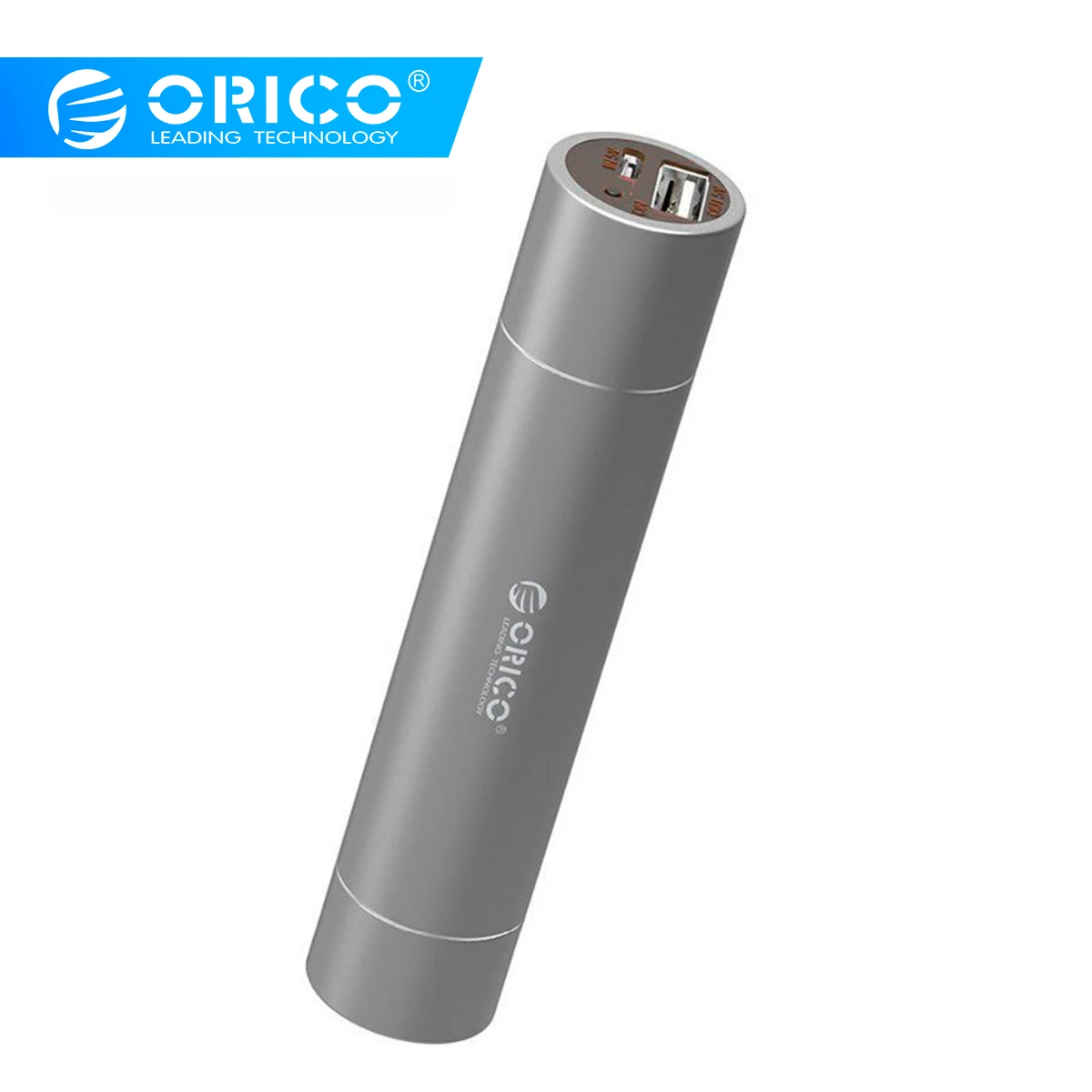 ORICO 2600mAh внешний аккумулятор 5V1. 5A алюминиевый внешний аккумулятор с фонариком SOS портативный серебристый/золотистый/розовый