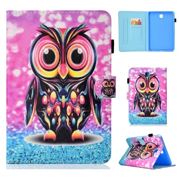 

Fashion Cartoon Case Cover For Samsung Galaxy Tab A 8.0 T350 T351 T355 Funda Cases PU Leather Stand Shell