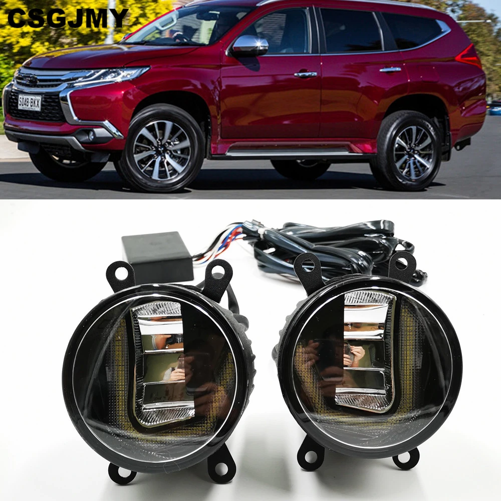 

3-IN-1 Functions For Mitsubishi Montero Pajero Sport 2013-2018 DRL Daytime Running Light Car Projector Fog Lamp with Turn signal