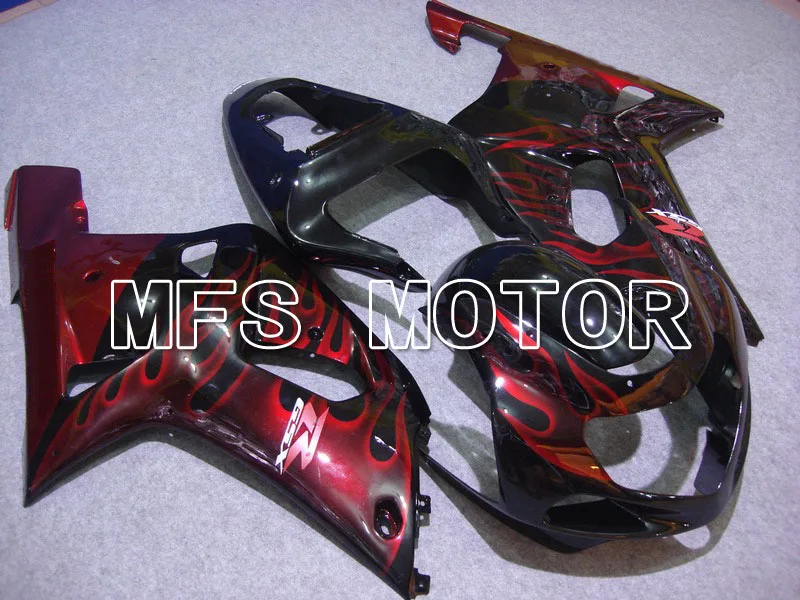

For Suzuki GSXR 1000 2000 2001 2002 ABS Fairing Injection Bodywork Kit Red Flame Black A1 Motorcycle New