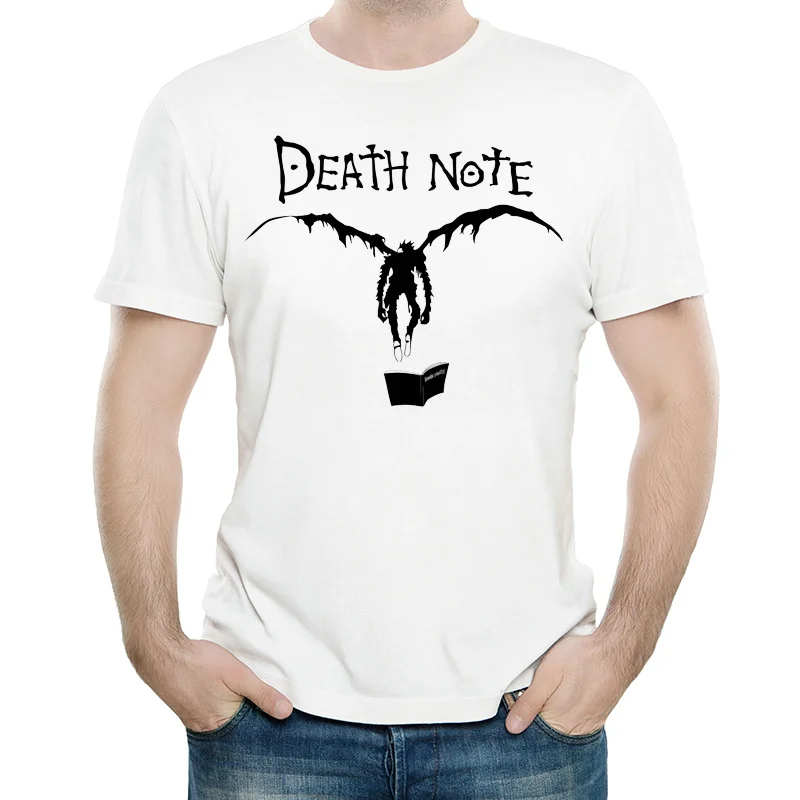 Death Note L футболка белого цвета Мужская модная футболка с коротким рукавом Death Note ryuku майки футболки Повседневная футболка - Цвет: 3