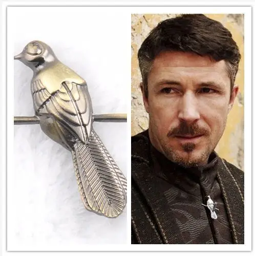

TV Game of Thrones Petyr Baelish Little Finger Clothing Brooch Cosplay Accessory Game of Thrones Bird Pins
