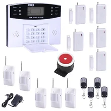 Free Shipping 5pcs PIR detectors 433MHZ LCD Display Door Sensors Remote Control Home Security GSM Alarm