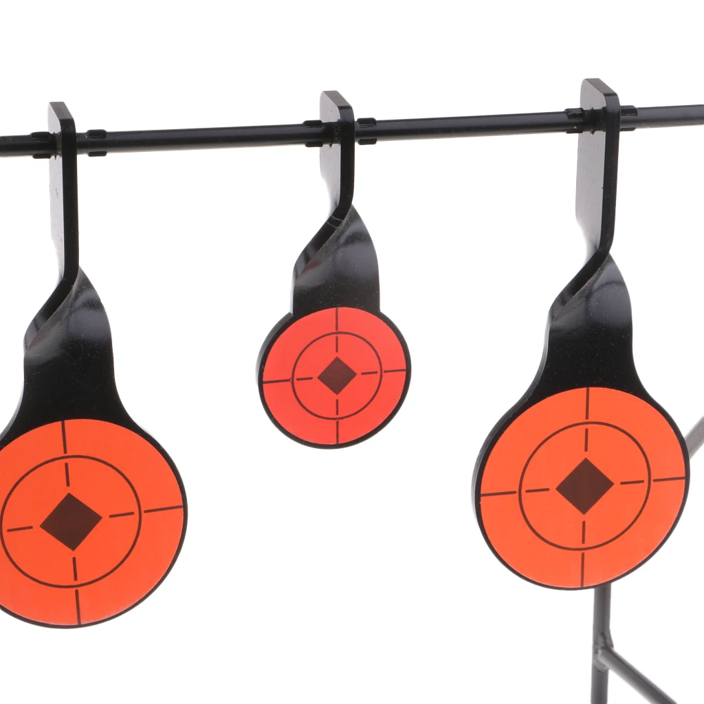 Heavy Duty Steel Shooting Target Self Resetting Plinking Spinning Target with 3 Plates