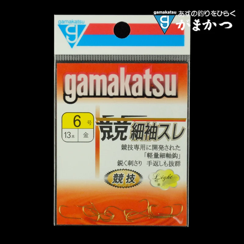 

Gamakatsu Barbless Golden Fishing Hooks High Carbon Steel Fishhooks Stream Pole Worm Lure Non-Barb Strong SharpFishing Hooks