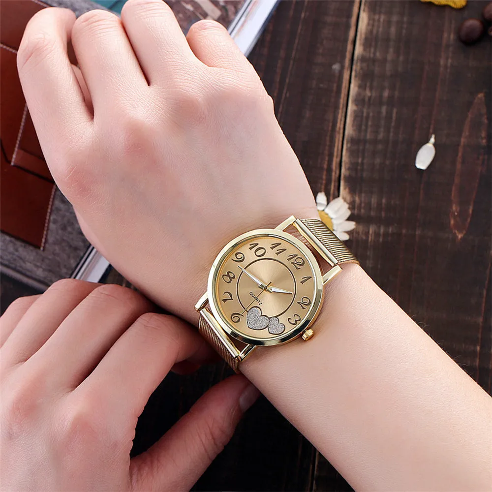 Vansoar Модные Простые Брендовые женские часы ремешок из нержавеющей стали с пряжкой женские часы кварцевые наручные часы zegarek damski W50