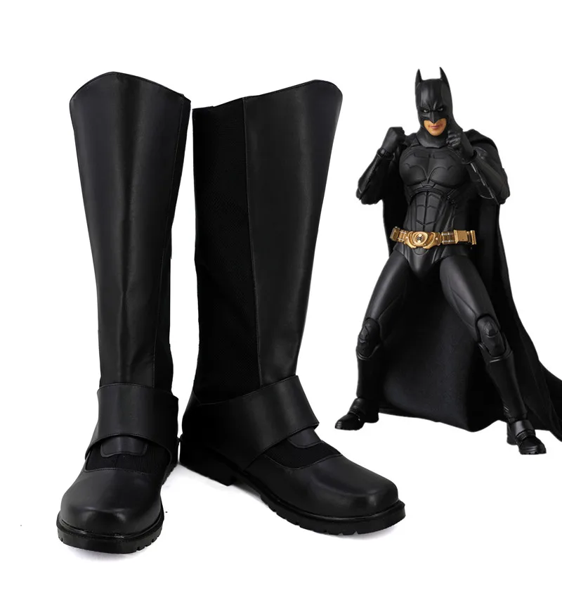 Bruce Wayne Batman The Dark Knight cosplay Shoes Boots Custom Made 4018
