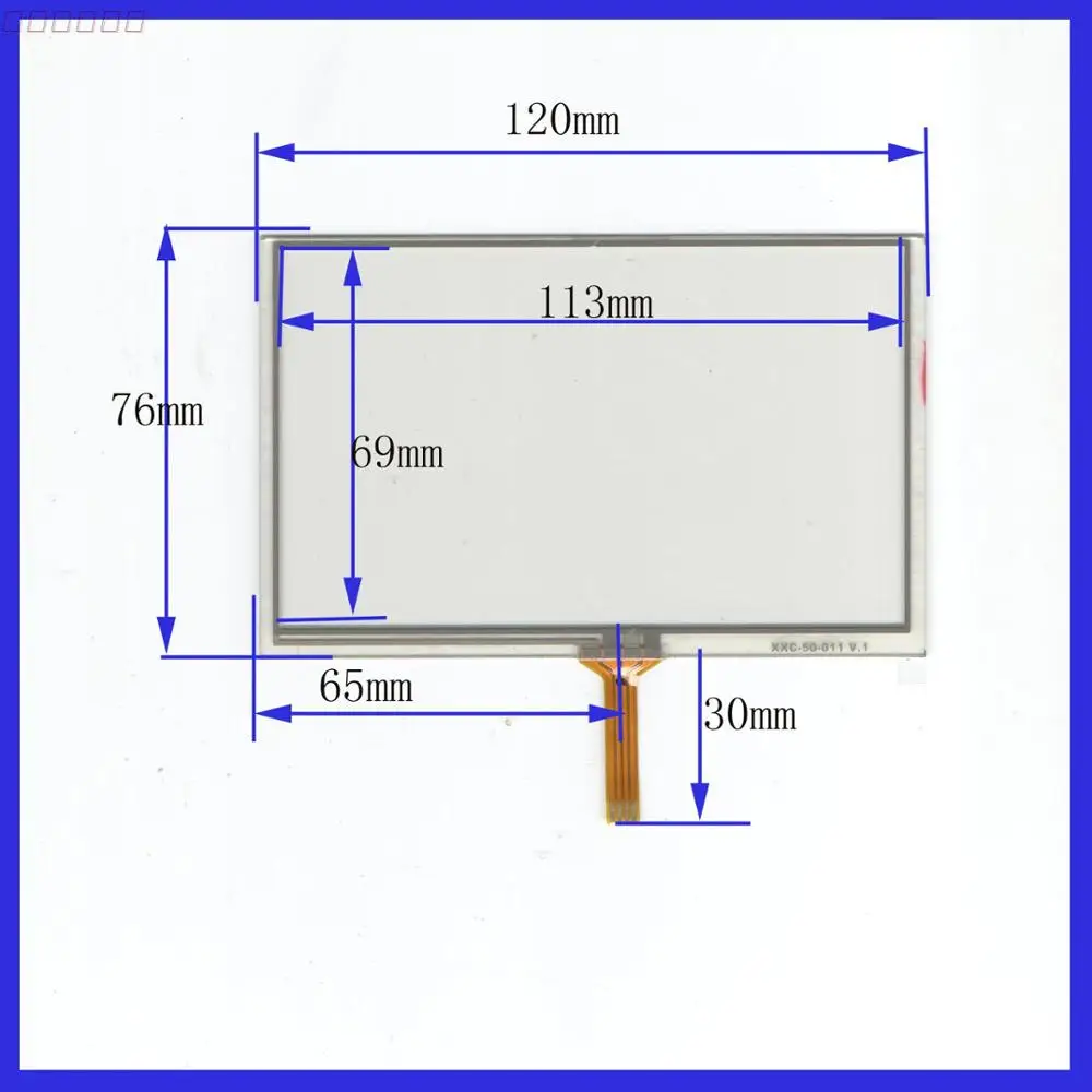 

5 inch touch screen, 120mm*76mm vehicle navigation, touch touch screen, four wire resistor screen, XXC-50