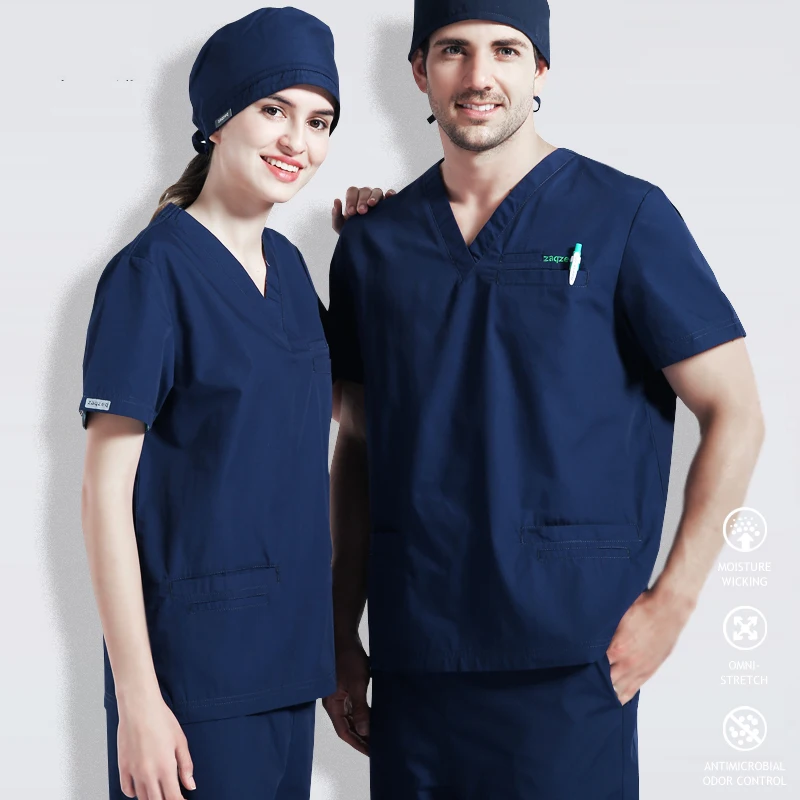 

Plus Size Men's Medical Clothing Sets Nursing Uniforms for Women Core Stretch Healthcare Professionals Workwear Scrub Sets