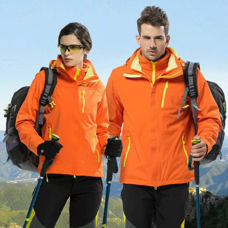 

Hot Men's Outdoor Mountaineering Clothing Autumn And Winter Large Size Solid Color Ski Wear Thickening Sportswear Men's Jacket