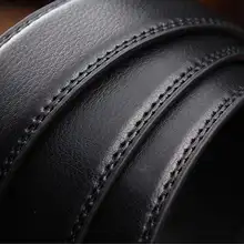 Для мужчин кожаные Бизнес ремня без пряжки высокое качество двойной Слои кожаный пояс автоматическая пряжки ремня