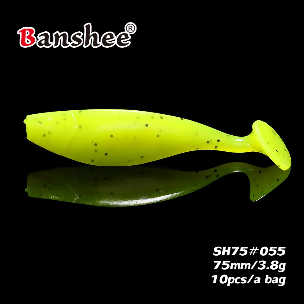 Новая мягкая приманка SH75 Swimbait 3,8 г/75 мм 10 шт./лот Реалистичная Щука бас искусственный Джеркбейт рыболовный резиновый джиг - Цвет: SH75-055