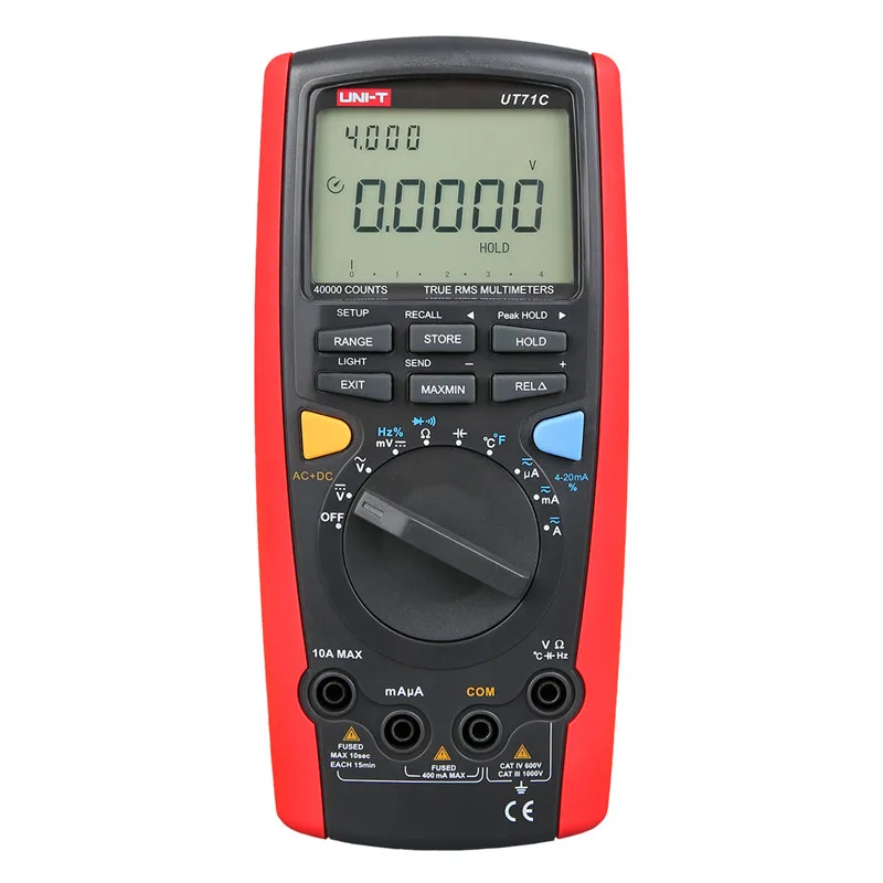 

UNI-T multimeter UT71C digtal multimeter auto range AC DC Volt Ampere Ohm Capacitance multimeter true rms unit multimeter tester