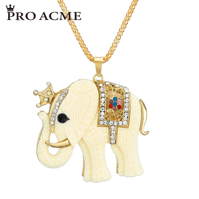 Buy Pro Acme Resin Lucky Elephant Pendant Necklace
