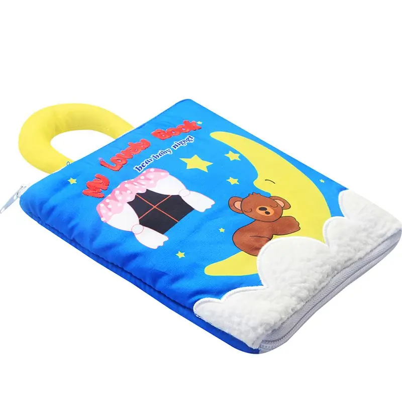 

2019 New Infant Cloth Book Cartoon Pattern Baby Soft Activity Crinkle Cloth Books Educational Learning Toys
