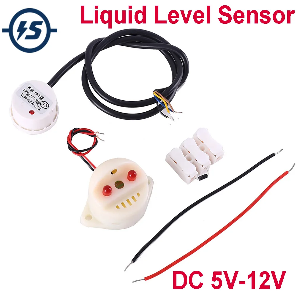 

DC 5V-12V Non-Contact Liquid Level Sensor Buzzer Alarm IP67 Waterproof Water Level Detector