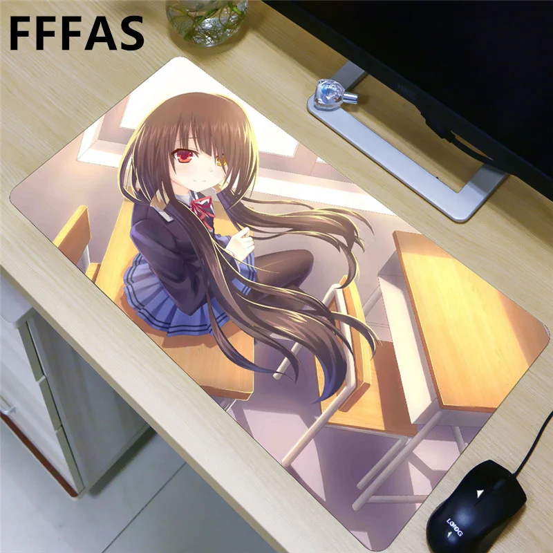 

FFFAS 80x40cm L XL XXL Japan Anime large Mousepad gaming Mouse pad wife girl friend sister Nightmare Tokisaki Kurumi DATE A LIVE