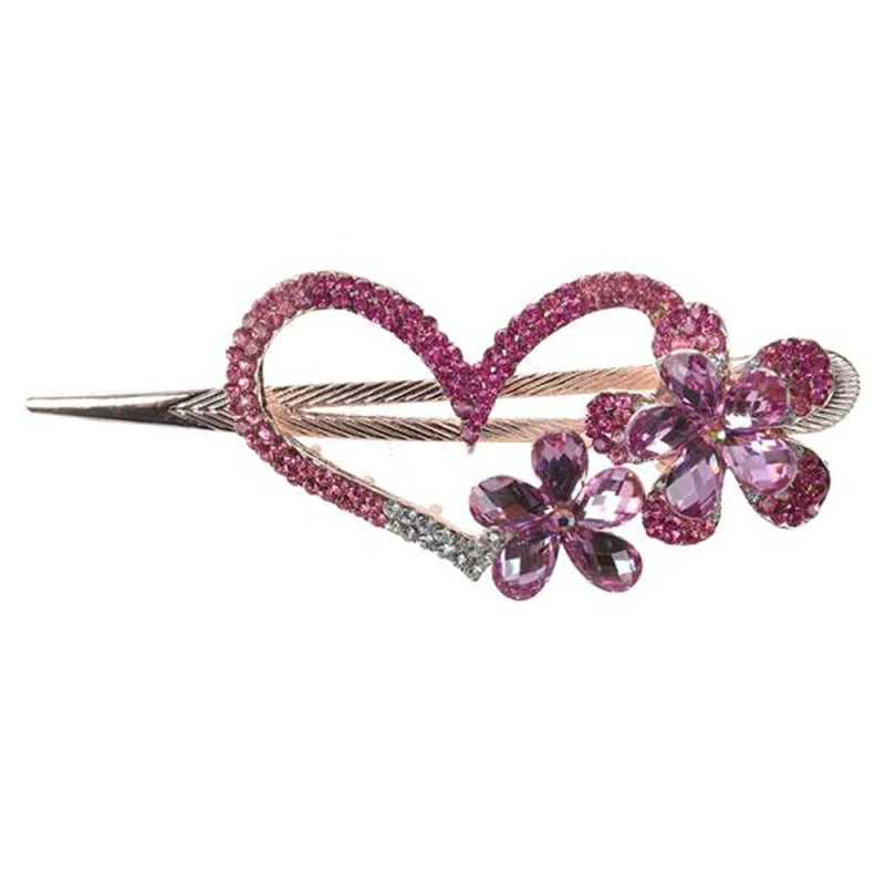 Women Love heart Crystal Hair Clips For Hair Clip HairPins Beauty Tools