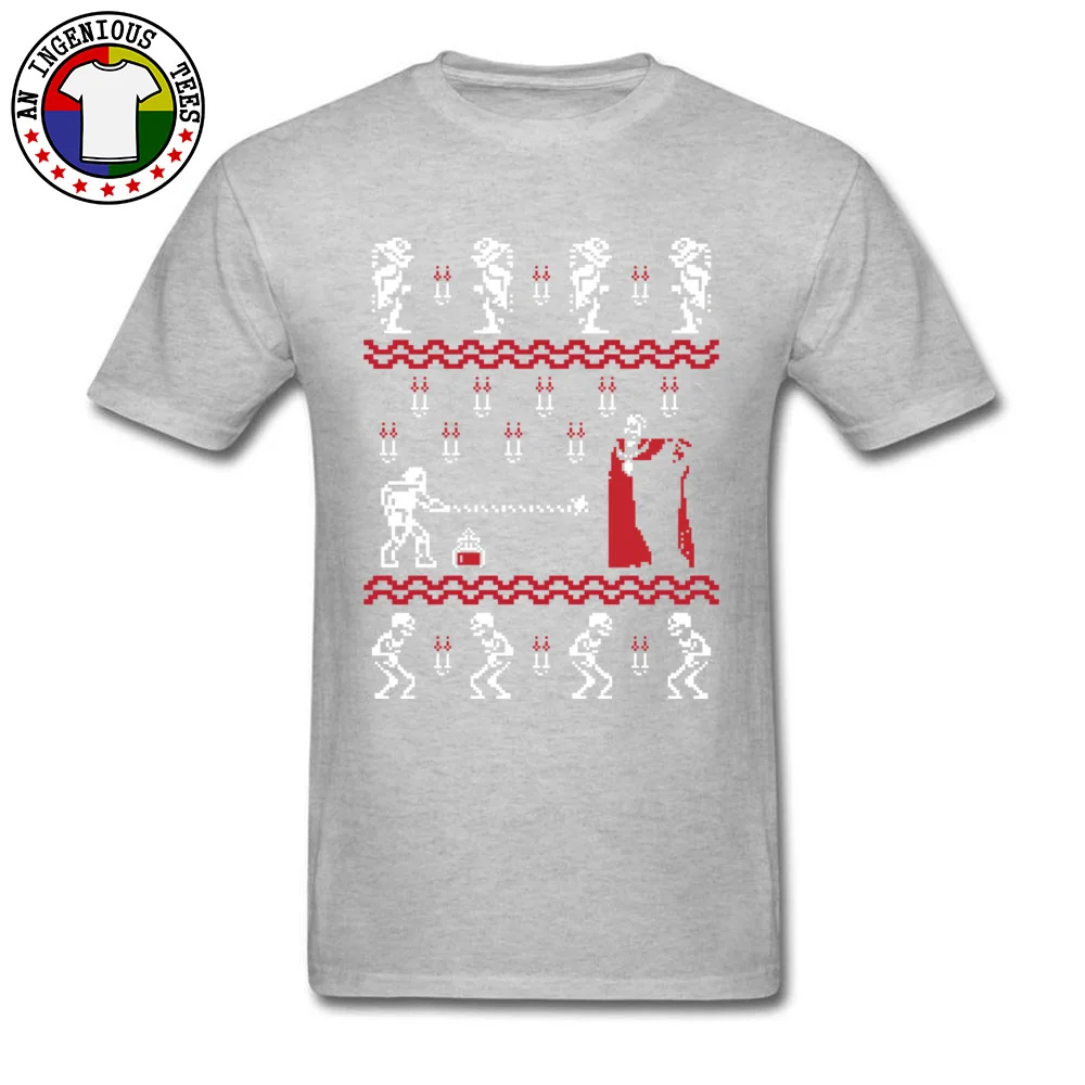 Christmasvania T Shirt Design Short Sleeve Slim Fit Round Neck Cotton Tops Shirt Casual T-shirts for Men Summer Christmasvania grey