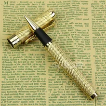 Luxury JINHAO 1200 Noblest Golden Dragon clip M roller ball pen stationery office school supplies brand metal best gift luxury jinhao roller ball pen hollow steel golden dragon and phoenix married couple gift