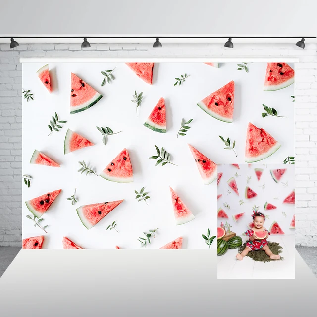 Photography Backdrop Birthday Photocall Watermelon Painting Baby Shower Custom Background Photo Background Photophone W-1720