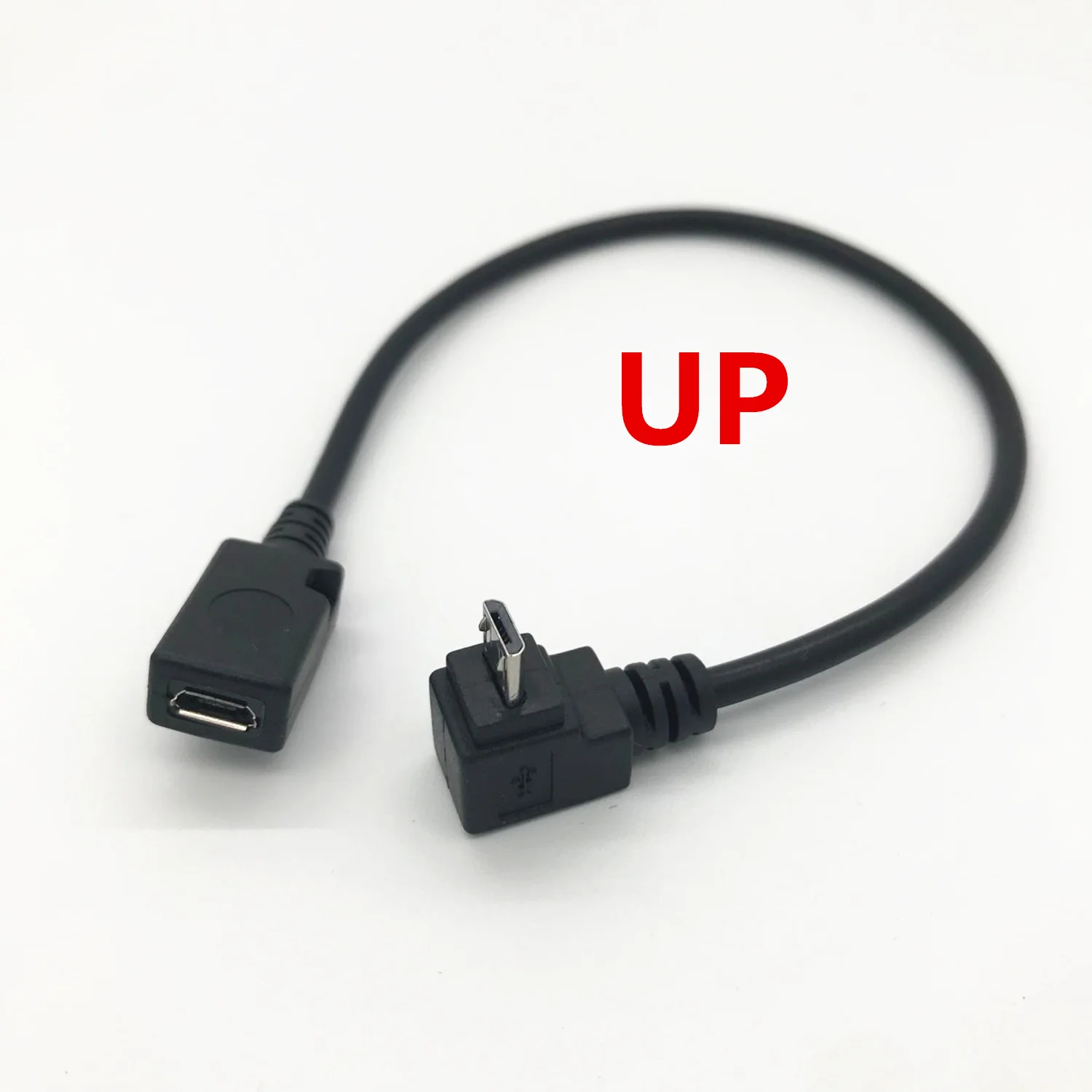 

Angled 90 Degree USB Micro 5P Female Male Up Extension Cable Adapter