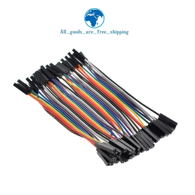 TZT Dupont линия 10 см/15 см/40 см мужчин и женщин+ женщин и женщин Перемычка провода Dupont кабель для arduino DIY KIT - Цвет: 10CM Male to Male