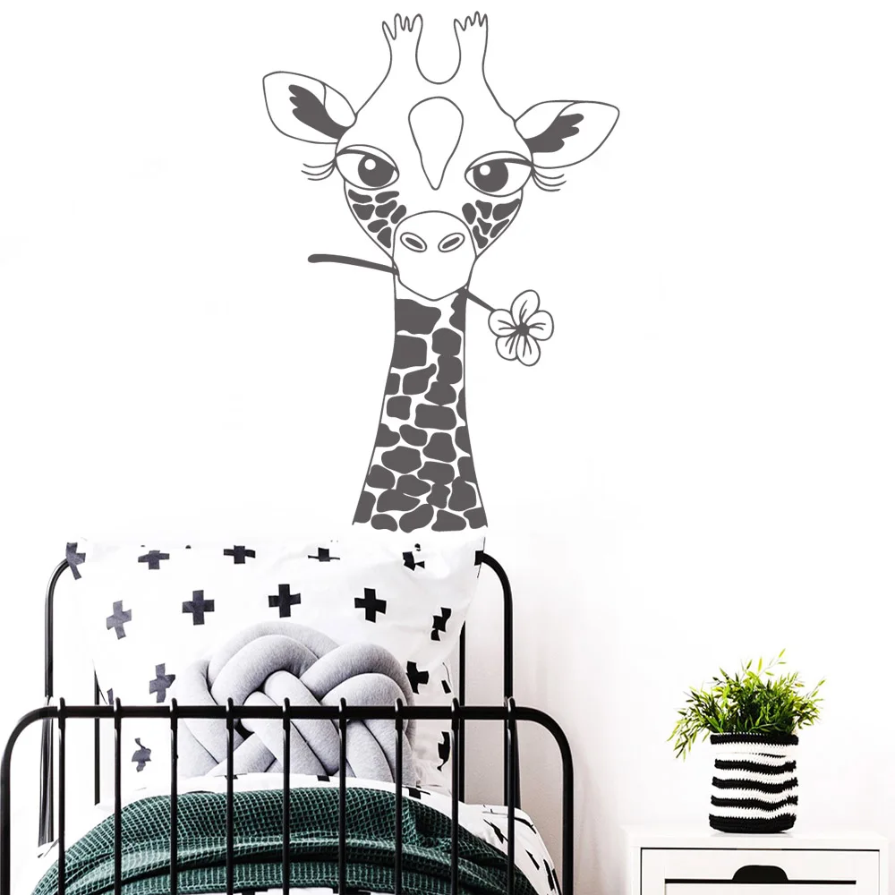 Cute Giraffe Wall Stickers Decor For Baby Room Vinyl Bedroom Decoration Decal School Wall Murals wallstickers vinilo pared Cute Giraffe Wall Stickers Decor For Baby Room Vinyl Bedroom Decoration Decal School Wall Murals wallstickers vinilo pared