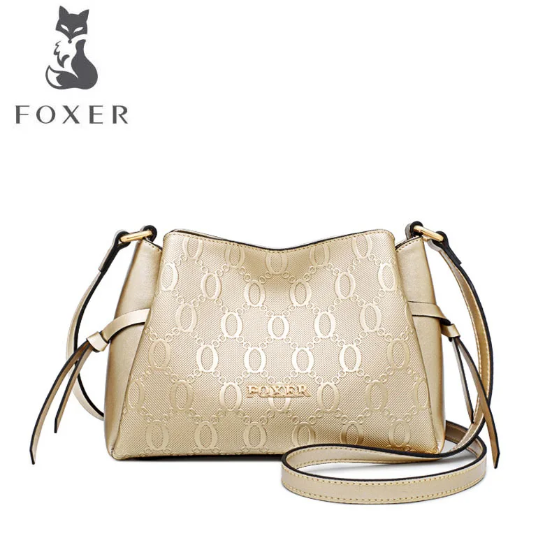

FOXER brand bags for women 2018 new women leather bag fashion shouler small bag designer women leather handbags shoulder bag
