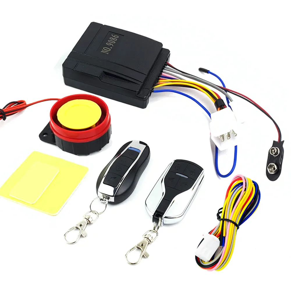 12v Motorcycle Alarm System Horn Scooter Remote Control Engine Start Keyless Entry Anti-line Cut Universal Moto Alarme Speaker