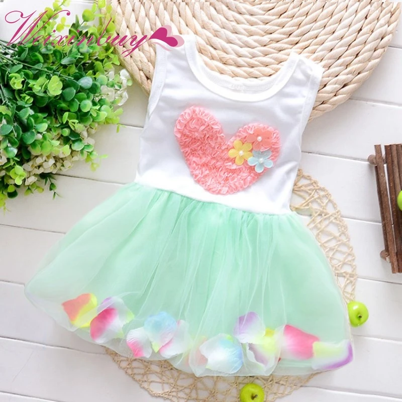 

Cute Kids Baby Girl Sleeveless Vest Dresses Pageant Party Tulle Tutu Dress
