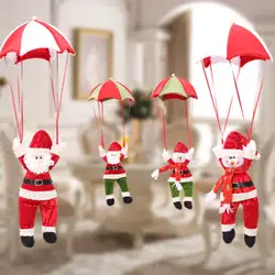 Рождество дома украшения потолка парашют Санта Клаус Снеговик Новый год висит кулон Новогоднее украшение Поставки