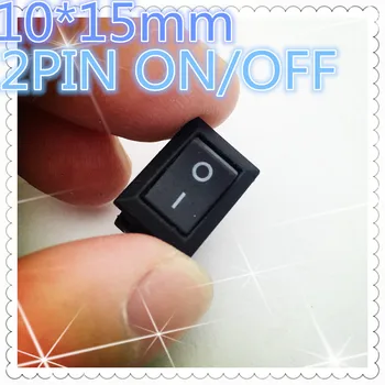 Pixiuonline 10pcs G130 10*15mm SPST 2PIN ON/OFF Boat Rocker Switch 3A/250V Car Dash