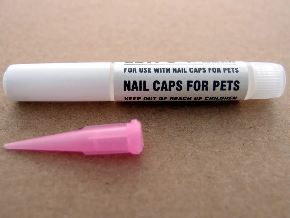 Adhesive + Applicator for Soft Nail Caps for Cats and Dogs /* glue, cat
