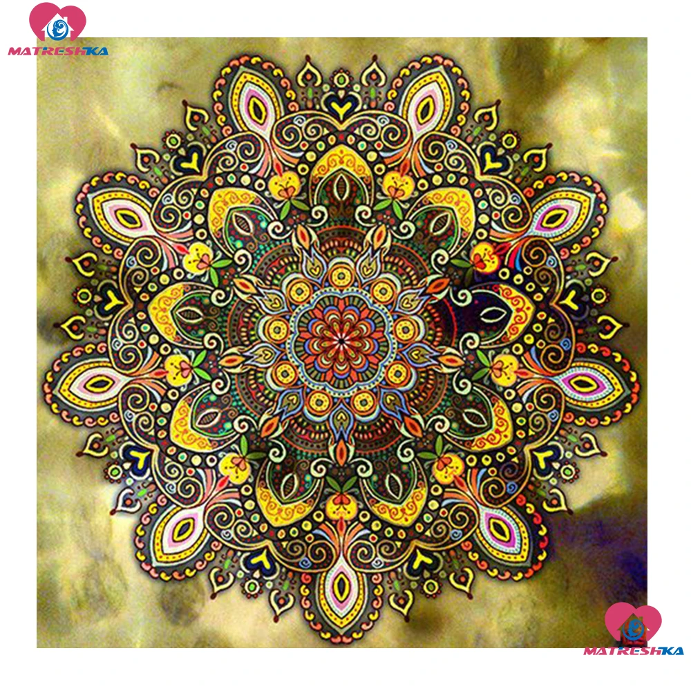

Diy Mandala Art Series flower 5D Diy Diamond Painting completely Full drill Cross Stitch kits Needlework Diamond Embroidery sale