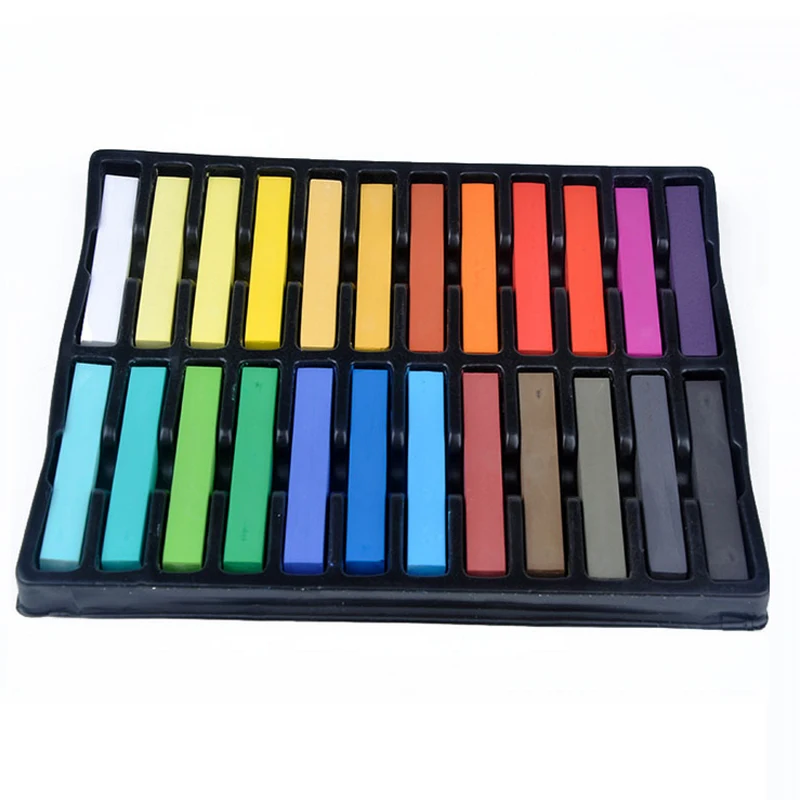 Hot Sale 1 SET 24 Colors Non-toxic Hair Chalk DIY Easy Temporary Salon Colors Hair Chalk Dye Soft Hair Pastels Kit Hair Beauty Hot Sale 1 SET 24 Colors Non-toxic Hair Chalk DIY Easy Temporary Salon Colors Hair Chalk Dye Soft Hair Pastels Kit Hair Beauty
