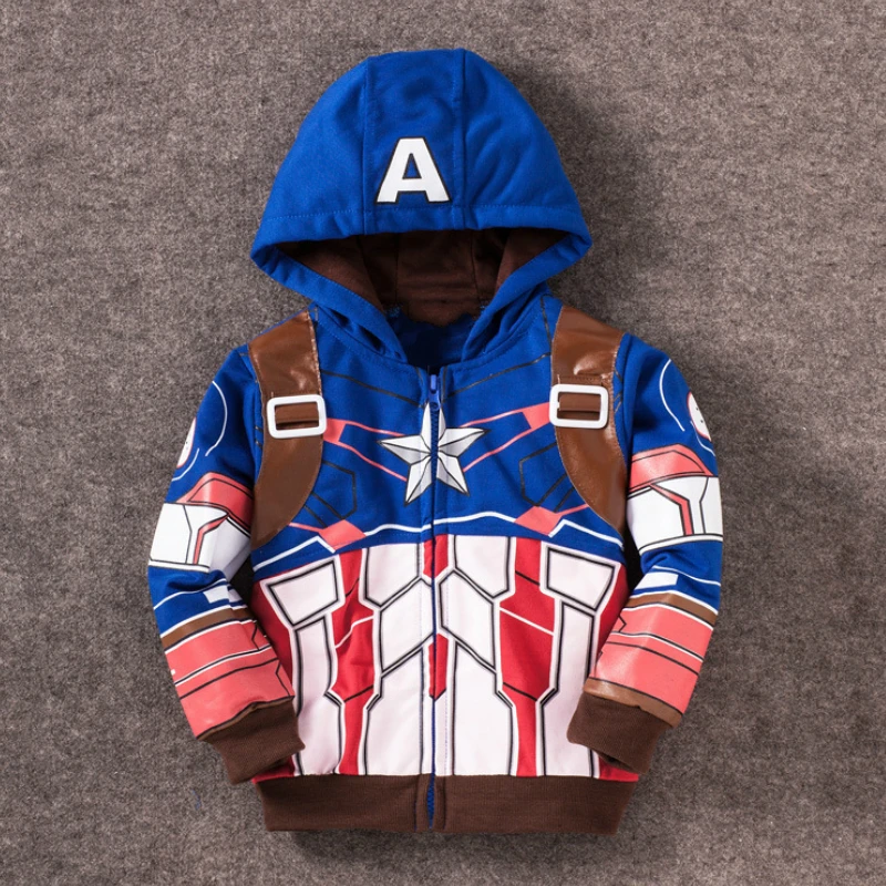 

Spider Man Coat Avengers Iron Man Thor Children Hoodies Boys Clothes Baby Boys Coat Costume Kids Hoodie Kids Top Tees T Shirts