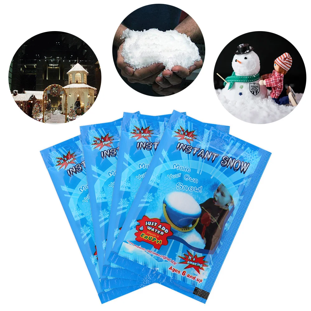 1pc Artificial Snow Instant Snow Fluffy Snowflake Absorbent Frozen Party Magic Prop Wedding Christmas Party Decoration