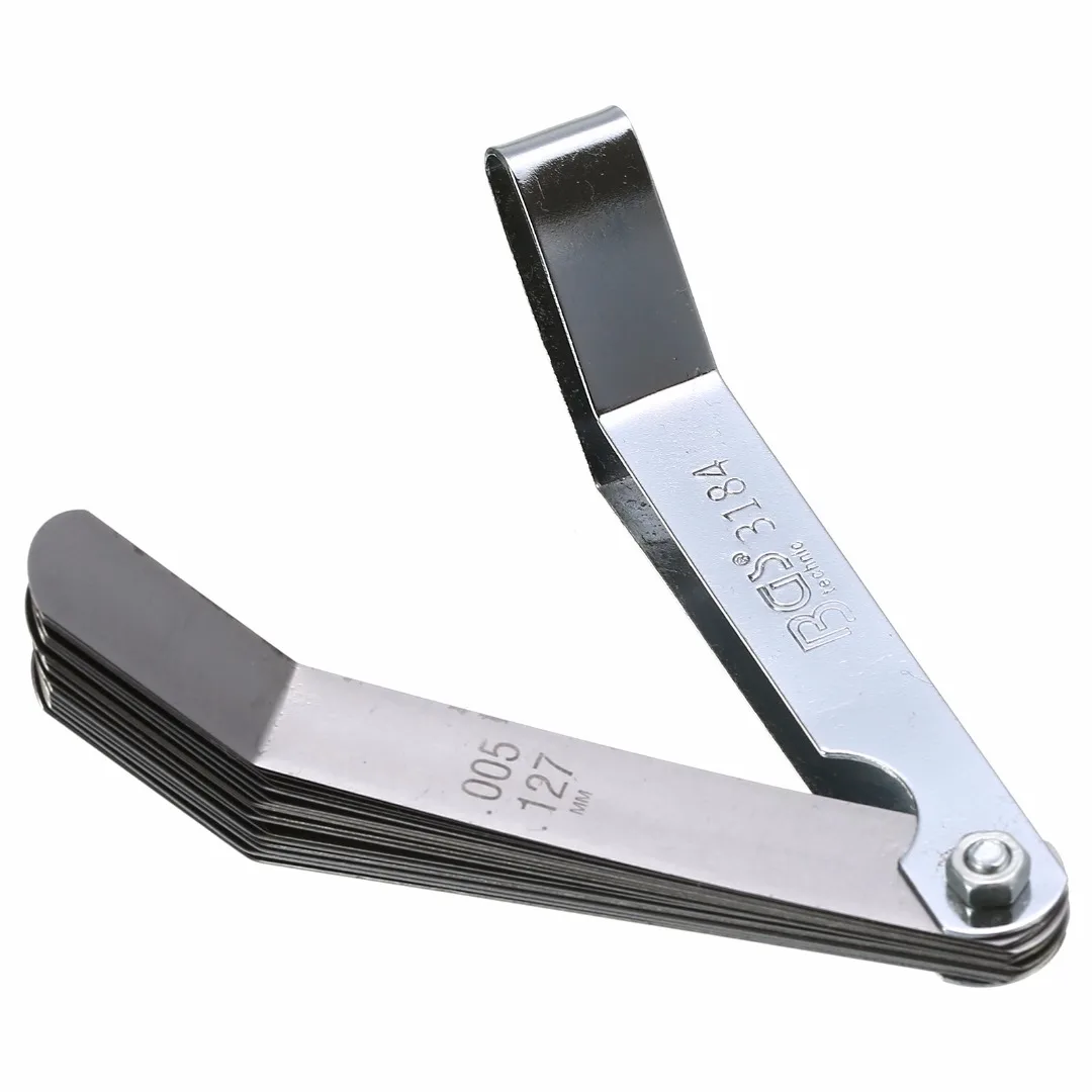 1pcs 16 Blade High Strength Metric 0.127-0.508 mm Stainless Steel Valve Offset Feeler Gauge Measuring Tool